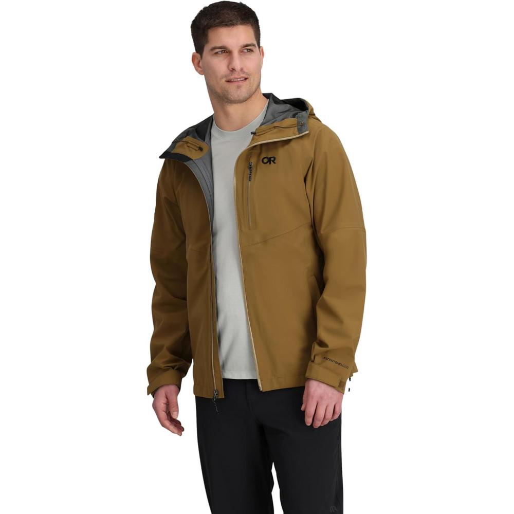 imageOutdoor Research Mens Foray 3L Jacket  Waterproof Windproof Hooded Long Sleeve Standard FitCoyote