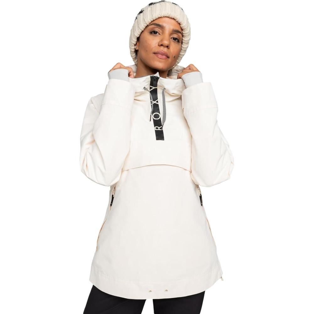 imageRoxy womens Shelter Snowboard Jacket  10k Waterproof Insulated Ski Jacket Pfasfree Hydrosmart CollarCream