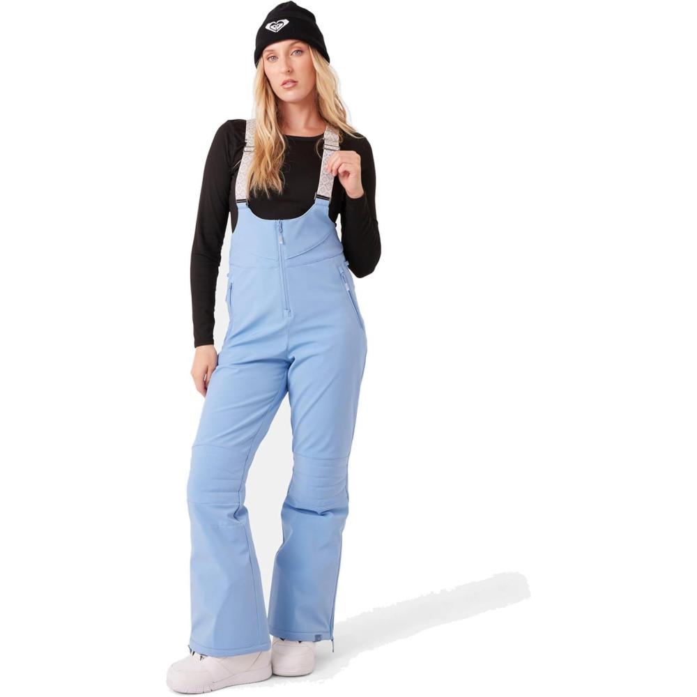 imageRoxy womens Summit Softshell Bib Pants 15k Waterproof Slim Fit Snow Bib Stretch Fabric Knee PaddingAllure