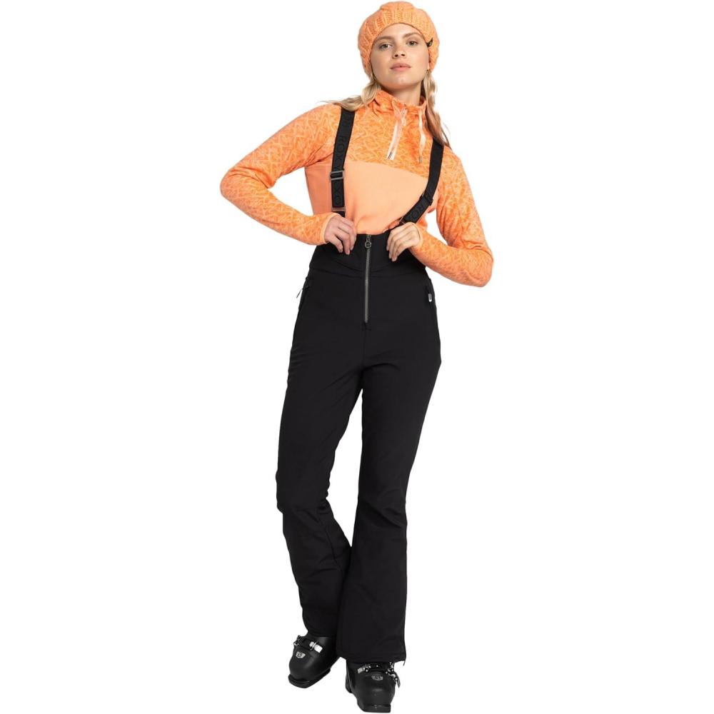 imageRoxy womens Summit Softshell Bib Pants 15k Waterproof Slim Fit Snow Bib Stretch Fabric Knee PaddingOnyx