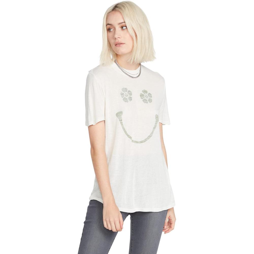 imageVolcom Womens Tern N Bern Short Sleeve Boyfriend TeeBleached Aqua