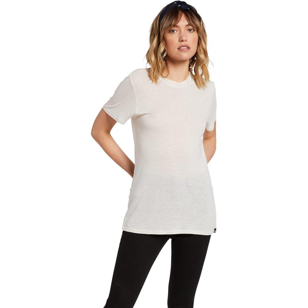imageVolcom Womens Tern N Bern Short Sleeve Boyfriend TeeBone 1