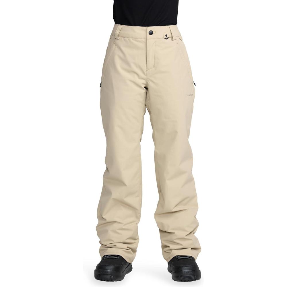 imageVolcom womens Frochickie Insulated Snow Pants 10k Waterproof 2 Layer Ski PantOat