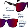 Blenders Eyewear Millenia X2 – Polarized Sunglasses – Flat, Mirrored Lens – 100% UV Protection – For Men & Women(Crimson Night)