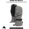 Burton Men’s Gore-TEX Insulated Mittens – Waterproof Winter Snowboard Mittens with Touch Screen Tech & Removable Liner(Gray Heather)