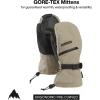 Burton Men’s Gore-TEX Insulated Mittens – Waterproof Winter Snowboard Mittens with Touch Screen Tech & Removable Liner(Summit Taupe)