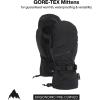 Burton Men’s Gore-TEX Insulated Mittens – Waterproof Winter Snowboard Mittens with Touch Screen Tech & Removable Liner(True Black)