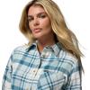 Columbia Women’s Calico Basin Flannel Long Sleeve Shirt(Crushed Blue Multiplaid)