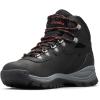 Columbia Women’s Newton Ridge Plus Waterproof Amped Hiking Boot(Black/Poppy Red)