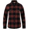 Fjällräven Ovik Heavy Flannel Women’s Shirts Long Sleeve(Dark Navy-maroon)