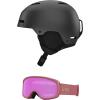 Giro Ledge Ski Helmet – Snowboarding Helmet for Men, Women and Youth((Combo) Matte Graphite – Dusty Rose Thirds)