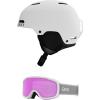 Giro Ledge Ski Helmet – Snowboarding Helmet for Men, Women and Youth((Combo) Matte White – White/Grey Chute)