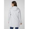 Helly Hansen Women’s Long Belfast Lightweight Waterproof Windproof Breathable Raincoat Jacket with Hood(Grey Fog)