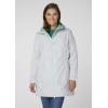 Helly Hansen Women’s Long Belfast Lightweight Waterproof Windproof Breathable Raincoat Jacket with Hood(Grey Fog)