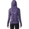 Mountain Hardwear Women’s Crater Lake Long Sleeve Hoody for Hiking, Camping, Backpacking, and Casual Wear(Berry Vivid Frequency Print)