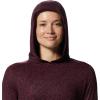 Mountain Hardwear Women’s Crater Lake Long Sleeve Hoody for Hiking, Camping, Backpacking, and Casual Wear(Cocoa Red Wildcat Print)