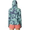 Mountain Hardwear Women’s Crater Lake Long Sleeve Hoody for Hiking, Camping, Backpacking, and Casual Wear(Lapis Dusk Spore Dye Print)