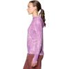 Mountain Hardwear Women’s Crater Lake Long Sleeve Hoody for Hiking, Camping, Backpacking, and Casual Wear(Lilac Glow Ink Dyed Print)
