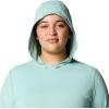 Mountain Hardwear Women’s Crater Lake Long Sleeve Hoody for Hiking, Camping, Backpacking, and Casual Wear(Mineral Spring)