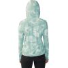 Mountain Hardwear Women’s Crater Lake Long Sleeve Hoody for Hiking, Camping, Backpacking, and Casual Wear(Mineral Spring Spore Dye Print)