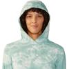 Mountain Hardwear Women’s Crater Lake Long Sleeve Hoody for Hiking, Camping, Backpacking, and Casual Wear(Mineral Spring Spore Dye Print)