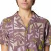 Mountain Hardwear Womens Trail Sender Short Sleeve(Warm Ash Meadows Print)