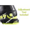 Roces IDEA UP Adjustable Ski Boots for Kids – Youth & Toddler Ski Boots with Single Buckle – Expandable Downhill Ski Boots for Growing Feet – Girls & Boys Sizes(Black/Lime Green)