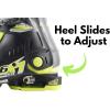 Roces IDEA UP Adjustable Ski Boots for Kids – Youth & Toddler Ski Boots with Single Buckle – Expandable Downhill Ski Boots for Growing Feet – Girls & Boys Sizes(Black/Lime Green)