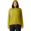 Mountain Hardwear Women’s Crater Lake Long Sleeve Hoody for Hiking, Camping, Backpacking, and Casual Wear(Python Green)