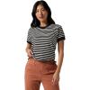 Stoic, Striped Ringer Short-Sleeve T-Shirt – Women’s(Black/White Stripe)