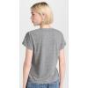 perfectwhitetee Women’s Hendrix Cotton Boxy V Neck Tee(Heather Grey)