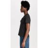 perfectwhitetee Women’s Hendrix Cotton Boxy V Neck Tee(Vintage Black)