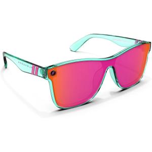 Blenders Eyewear Millenia X2 – Polarized Sunglasses – Flat, Mirrored Lens – 100% UV Protection – For Men & Women(Dance Electric)