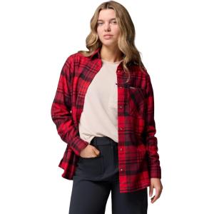 Columbia Women’s Calico Basin Flannel Long Sleeve Shirt(Mountain Red Multiplaid)