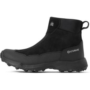 Icebug Metro2 BUGrip Women’s Winter Walking Boots with Steel Studs – Suede Upper – Slip-Resistant Traction – Zipper Closure(Black)