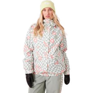 Roxy Womens High Ridge Hoodie Snowboard Jacket – 10k Waterproof, Insulated Ski Jacket(Heart)