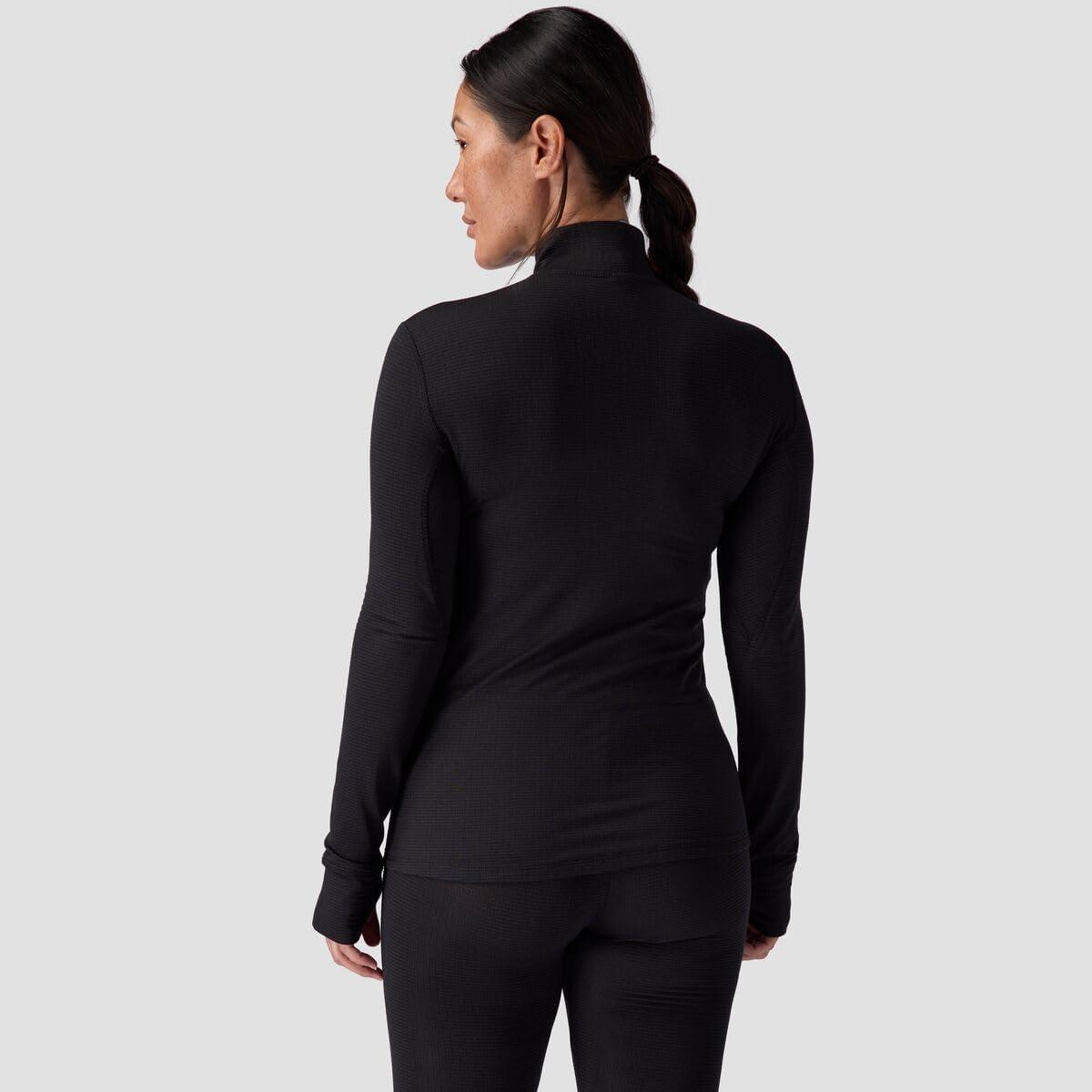 imageBackcountry Pines Microgrid UltraLt Baselayer 14Zip Top WomensBlack