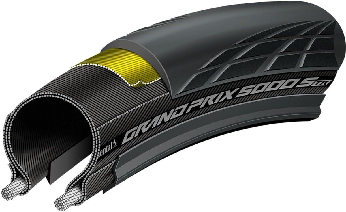 imageContinental Grand Prix 5000 S Tr Tire Tdf Edition Black Chili 700X28