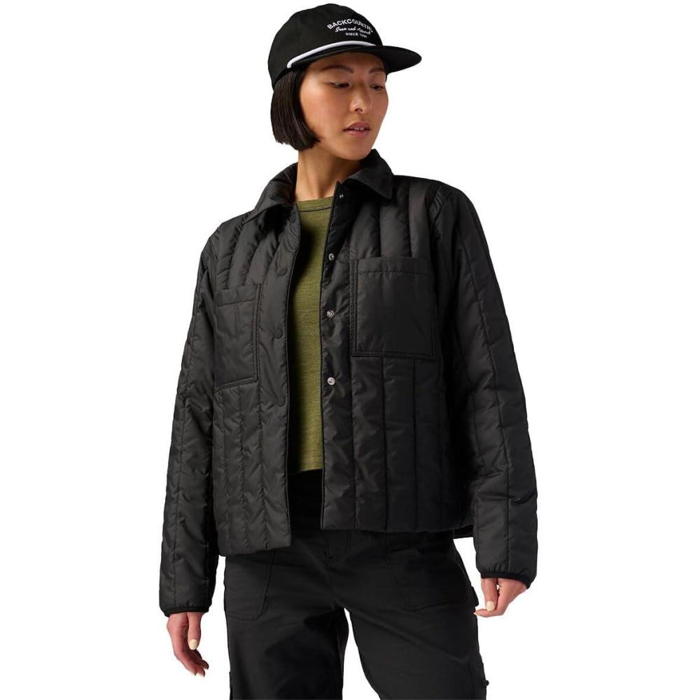 imageBackcountry Oakbury Synthetic Quilted Shirt Jacket WomensBlack