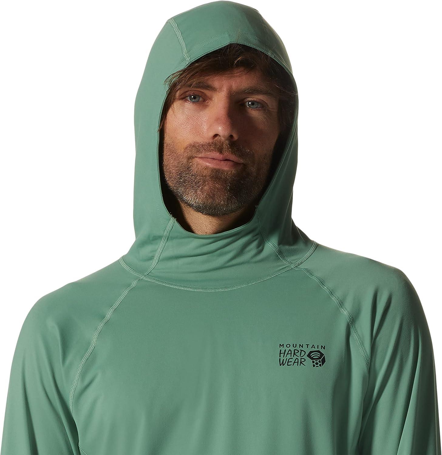 imageMountain Hardwear Mens Crater Lake Hoody for Hiking Camping Backpacking and Casual WearAloe