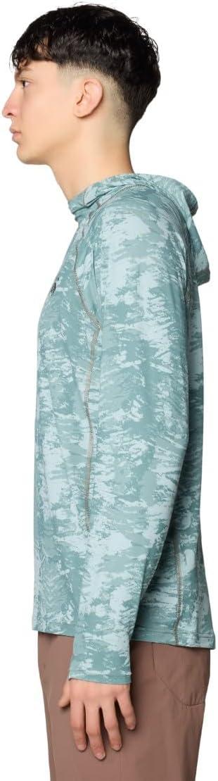 imageMountain Hardwear Mens Crater Lake Hoody for Hiking Camping Backpacking and Casual WearBlue Sage Inked Dyed Print