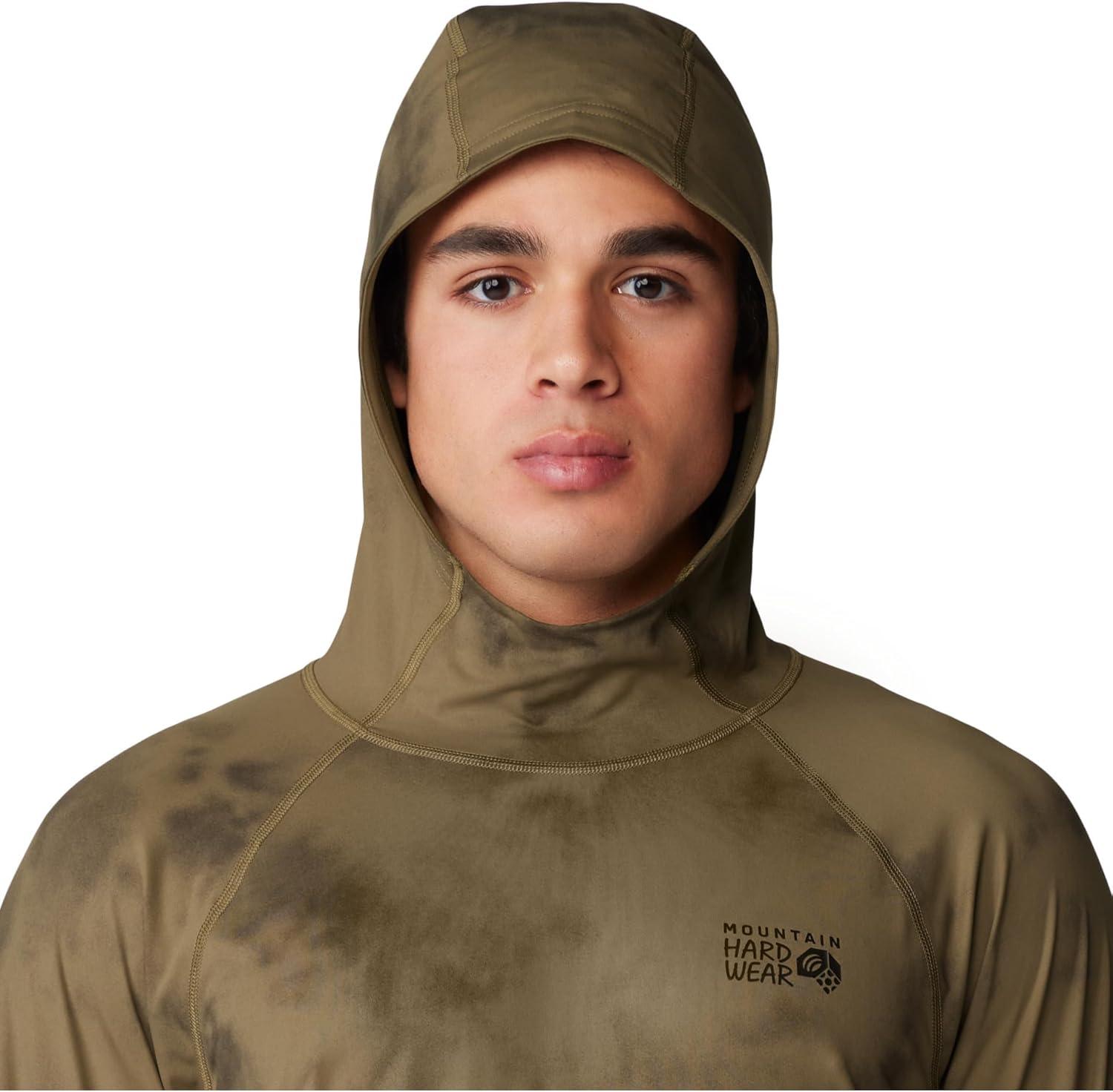 imageMountain Hardwear Mens Crater Lake Hoody for Hiking Camping Backpacking and Casual WearRaw Clay Clouds Dye Print