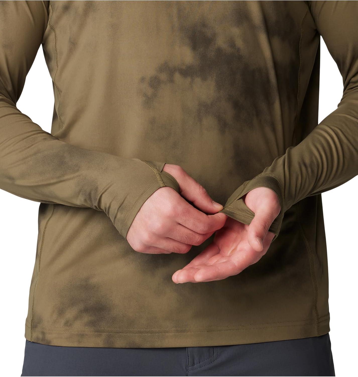 imageMountain Hardwear Mens Crater Lake Hoody for Hiking Camping Backpacking and Casual WearRaw Clay Clouds Dye Print