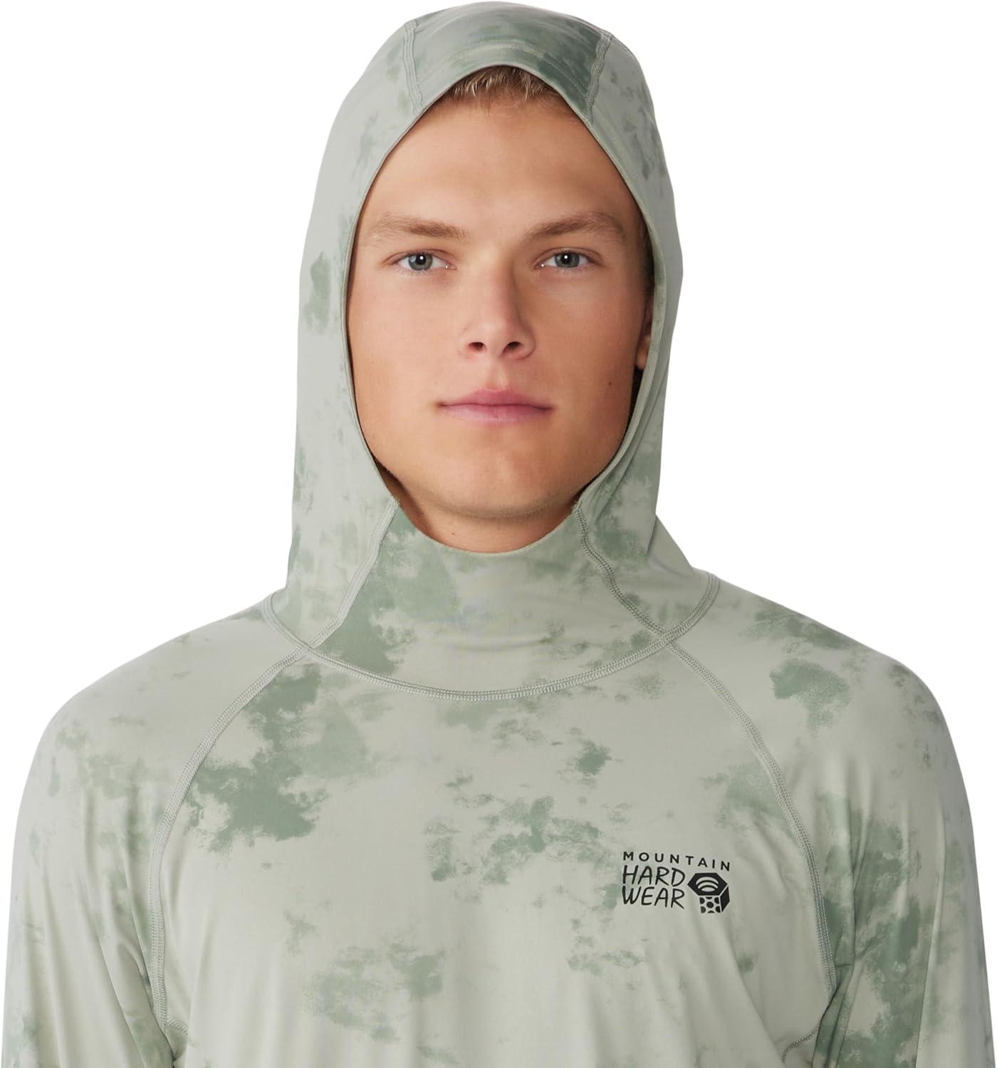 imageMountain Hardwear Mens Crater Lake Hoody for Hiking Camping Backpacking and Casual WearWhite Sage Nebula Print