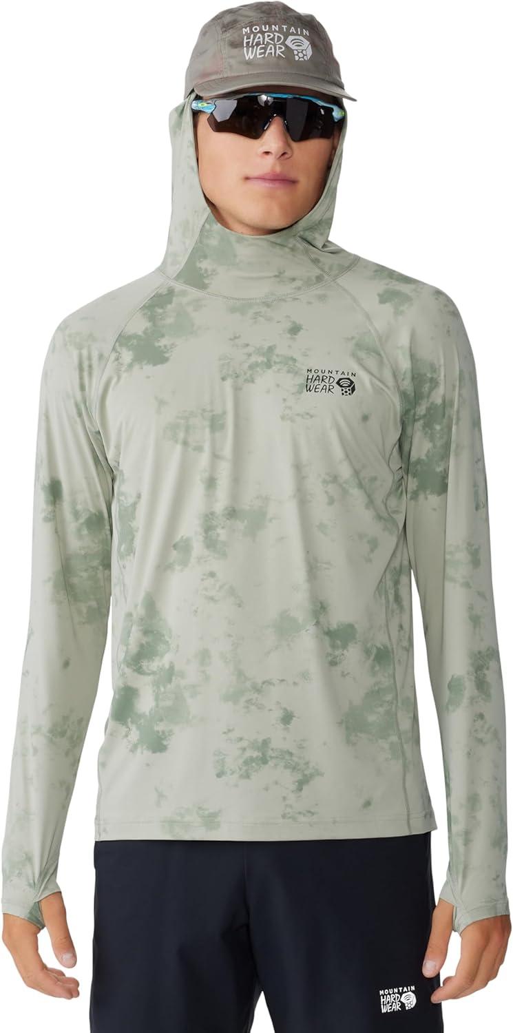 imageMountain Hardwear Mens Crater Lake Hoody for Hiking Camping Backpacking and Casual WearWhite Sage Nebula Print