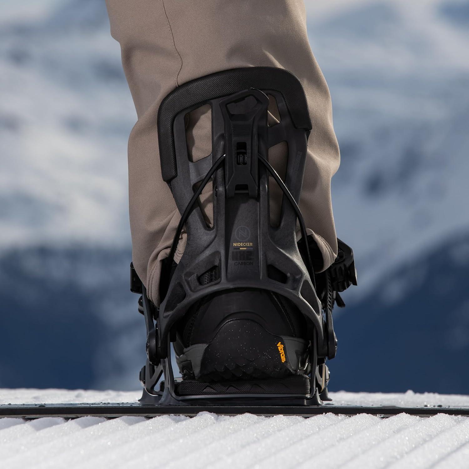 imageNidecker Flow NX2 Snowboard Bindings AllMountain Power with Aluminum Baseplate ampamp Fusion StrapBlack