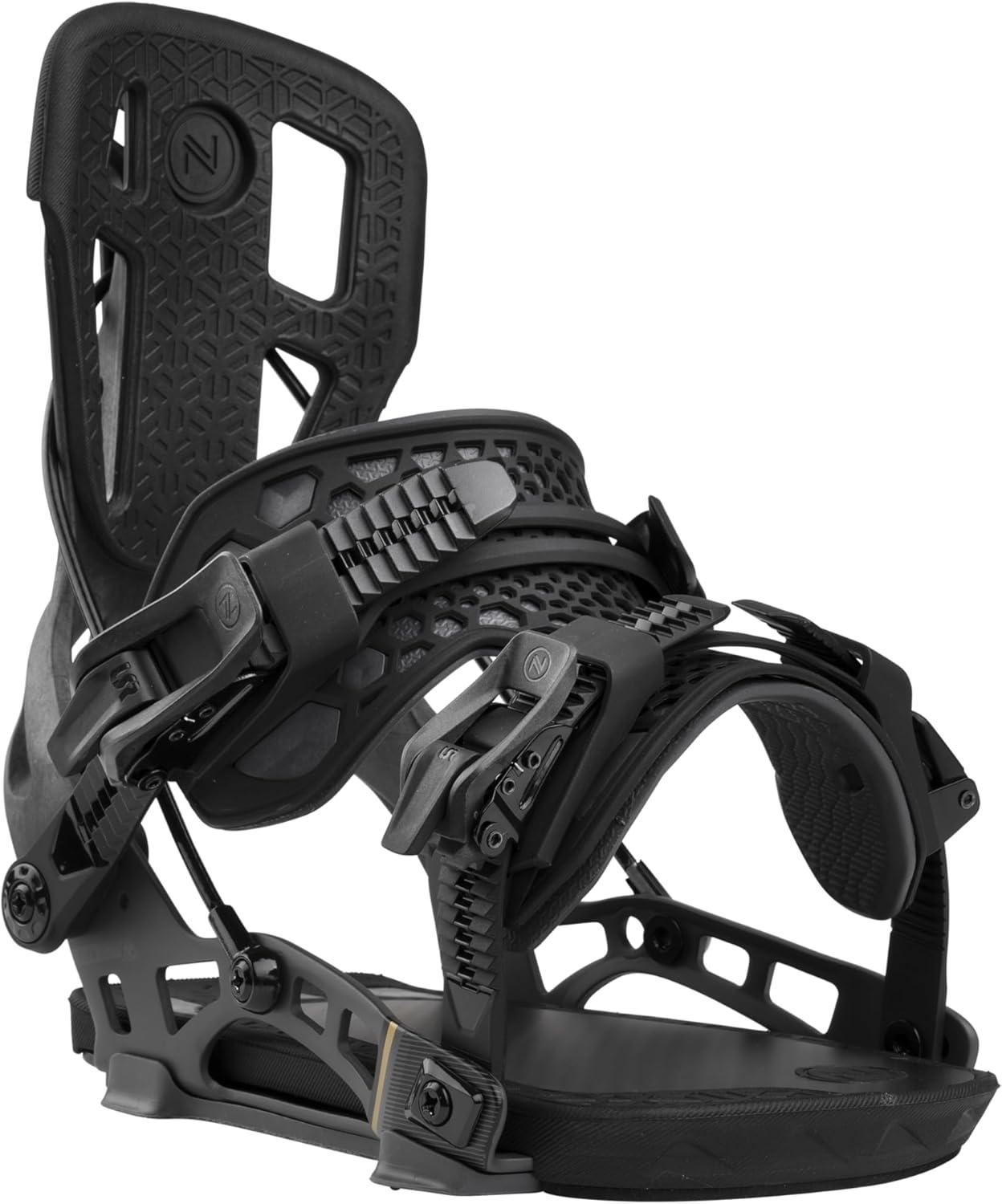 imageNidecker Flow NX2 Snowboard Bindings AllMountain Power with Aluminum Baseplate ampamp Fusion StrapBlack