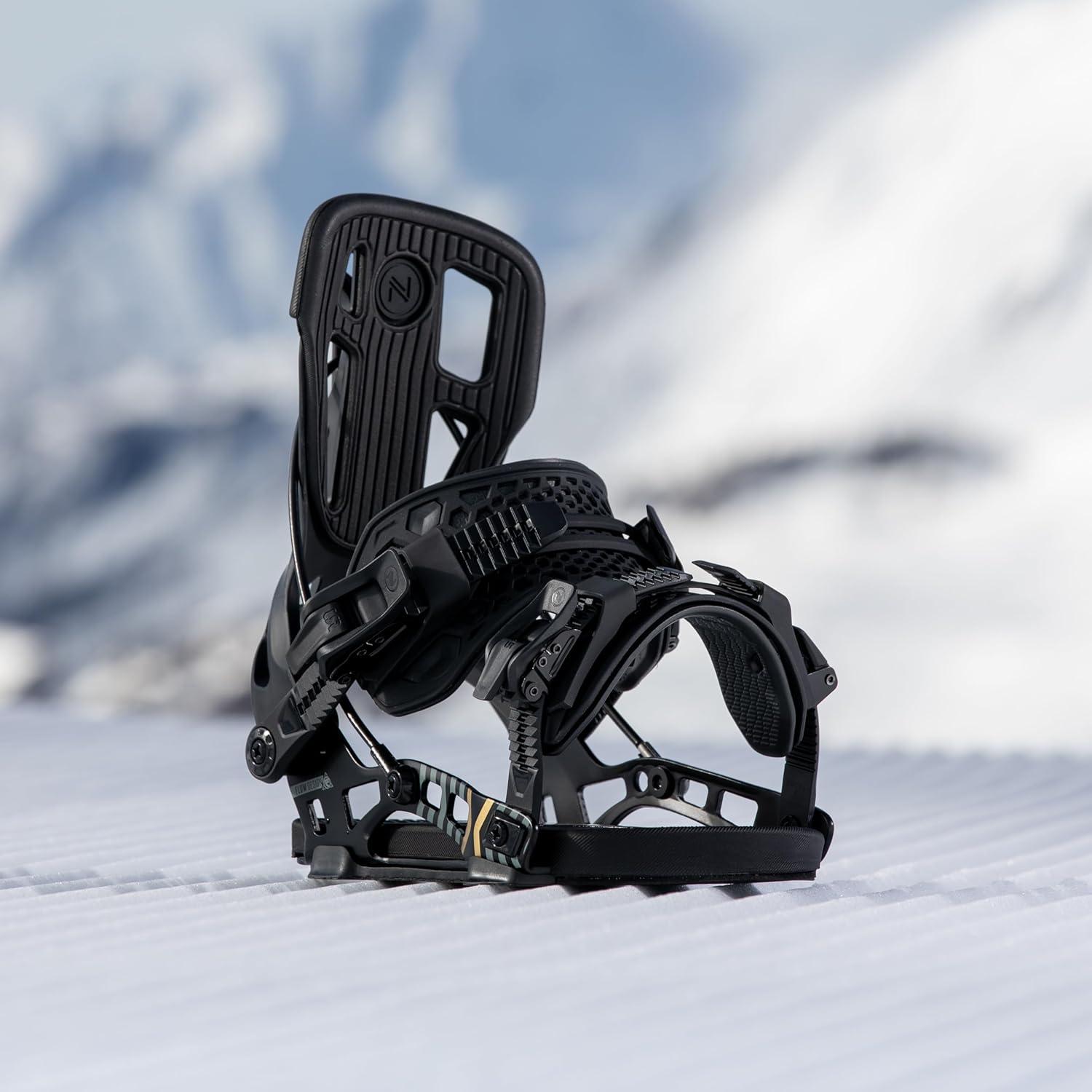 imageNidecker Flow NX2 Snowboard Bindings AllMountain Power with Aluminum Baseplate ampamp Fusion StrapBlack