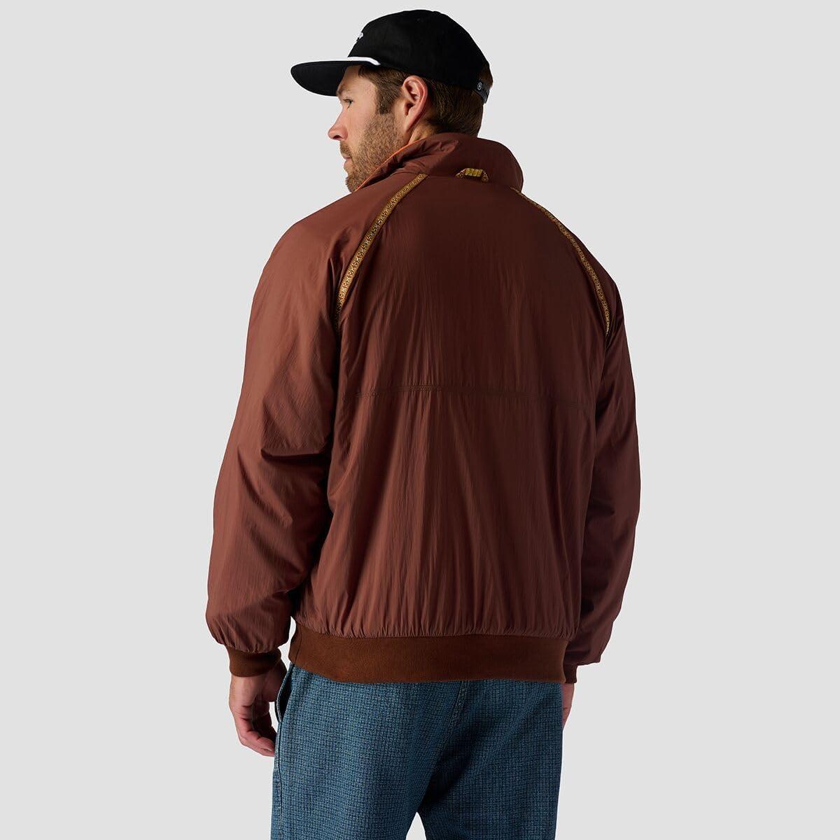 imageStoic Reversible Polar Fleece Full Zip MensVermillion OrangeDowntown Brown