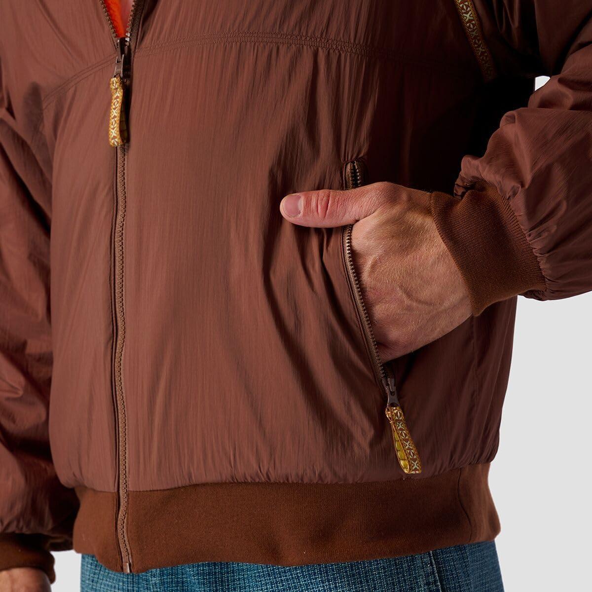 imageStoic Reversible Polar Fleece Full Zip MensVermillion OrangeDowntown Brown